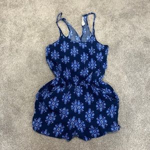Pink rose romper